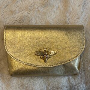 Gold Bee Embellished Clutch